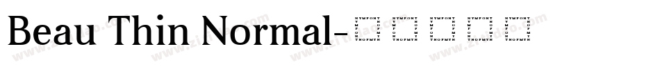 Beau Thin Normal字体转换